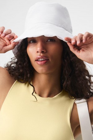 καπελα bucket ανδρικα Alo Yoga Good Shade ασπρα | Greece QSWMO-6317