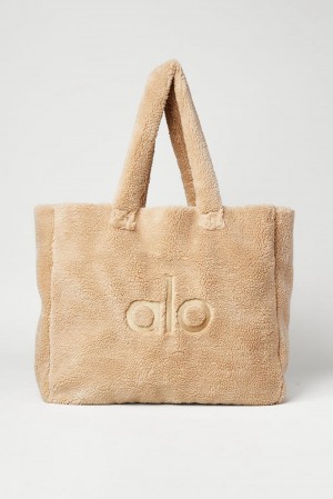 τσάντεσ tote γυναικεια Alo Yoga Foxy Sherpa Camel | Greece OESYT-4361