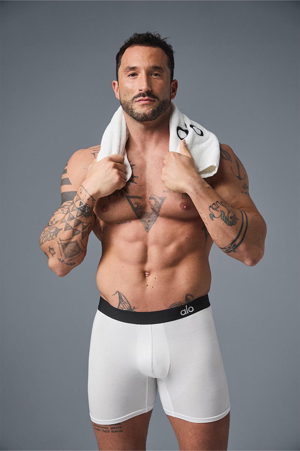 Boxer ανδρικα Alo Yoga Day and Night ασπρα | Greece  NVTJZ-7381