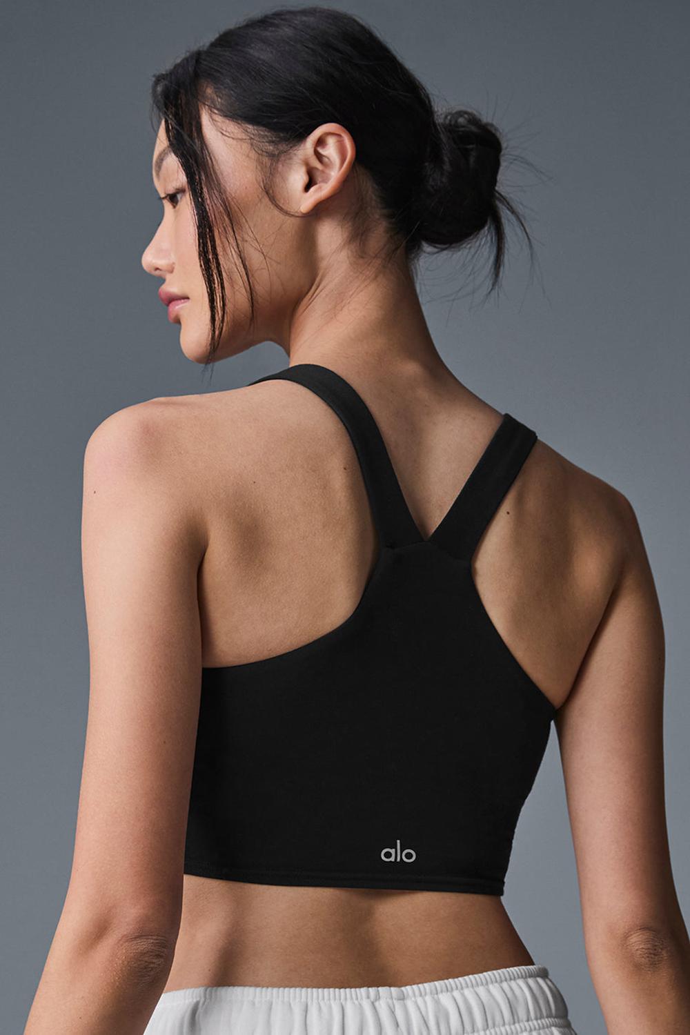 Bra Tank γυναικεια Alo Yoga Airbrush Real μαυρα | Greece  WCMHJ-6713