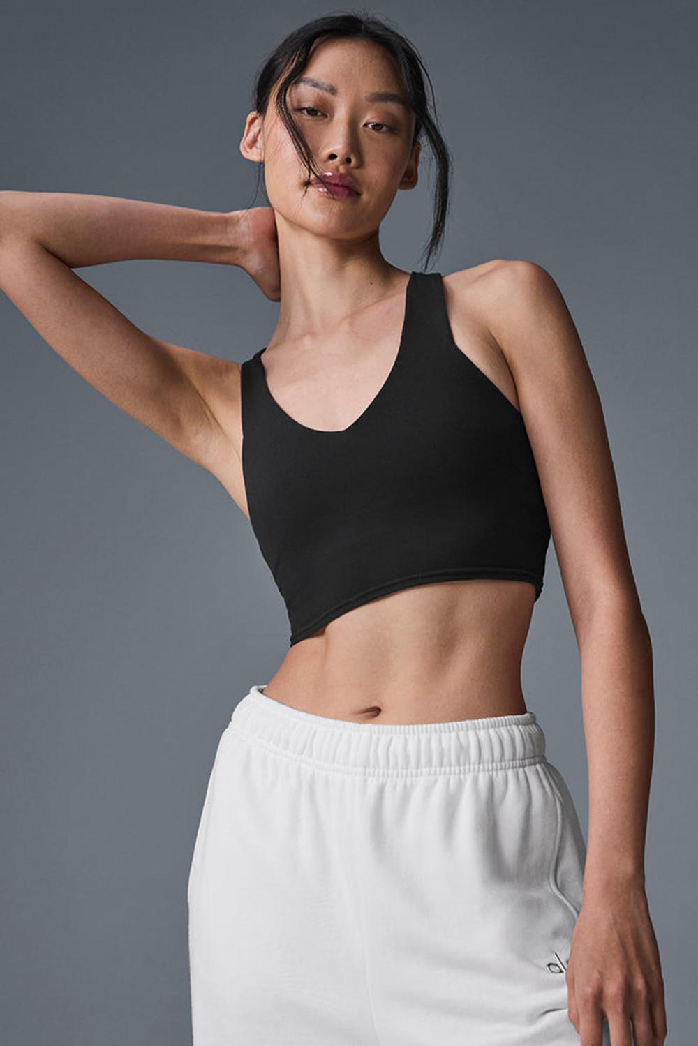 Bra Tank γυναικεια Alo Yoga Airbrush Real μαυρα | Greece  WCMHJ-6713