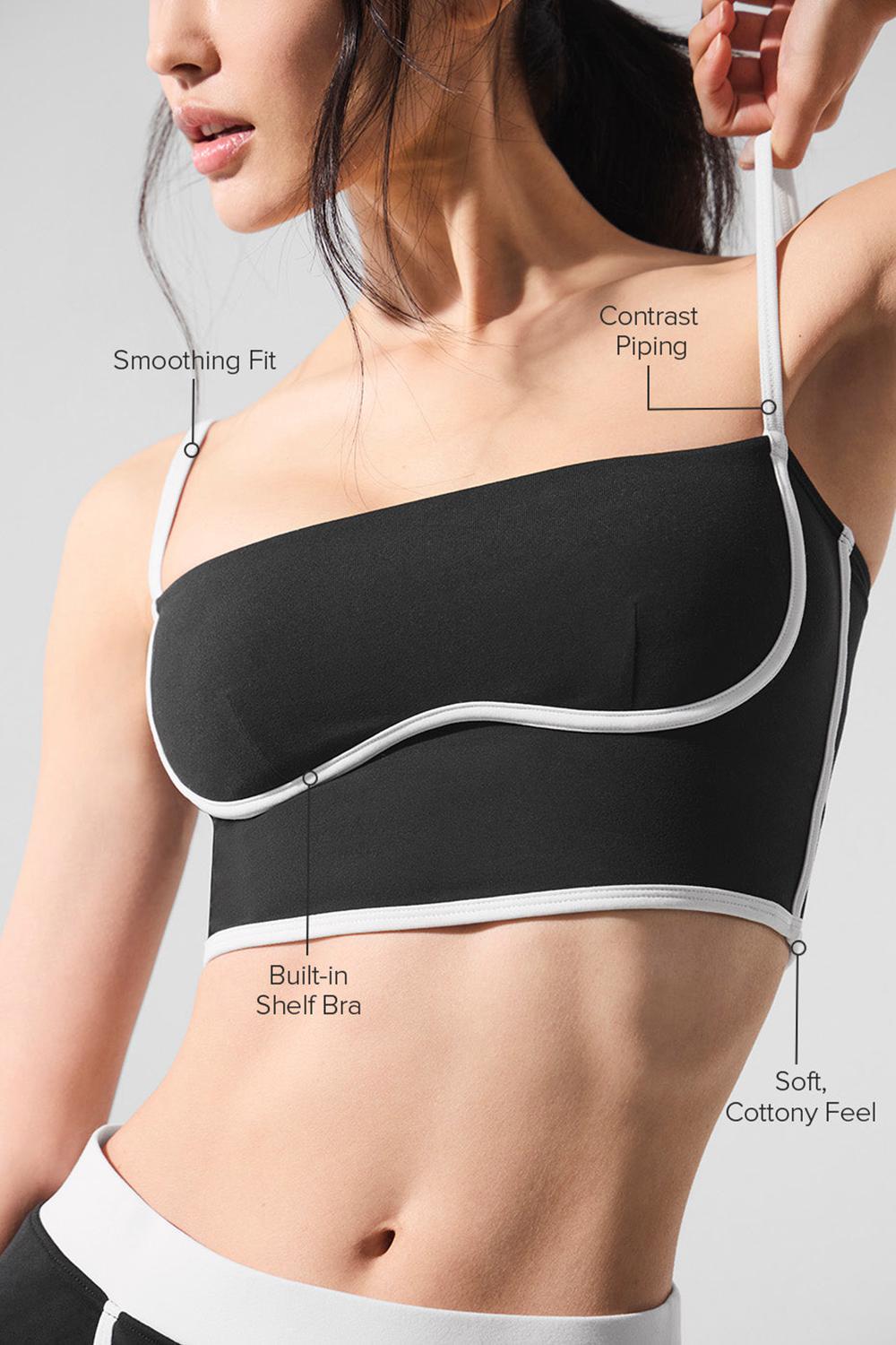 Bra Tank γυναικεια Alo Yoga Airbrush Streamlined μαυρα ασπρα | Greece  LAPBR-8360
