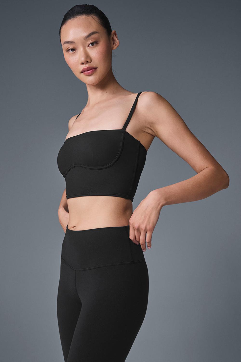 Bra Tank γυναικεια Alo Yoga Airbrush Streamlined μαυρα | Greece  JZTOS-1259