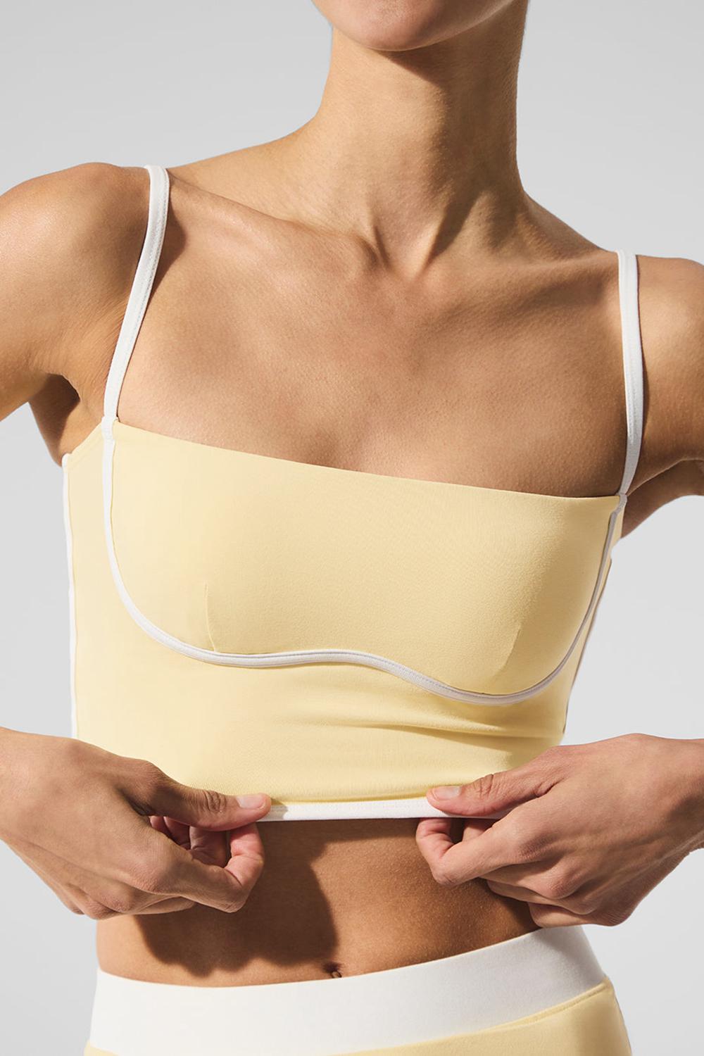 Bra Tank γυναικεια Alo Yoga Airbrush Streamlined ασπρα | Greece  GSOTX-8234