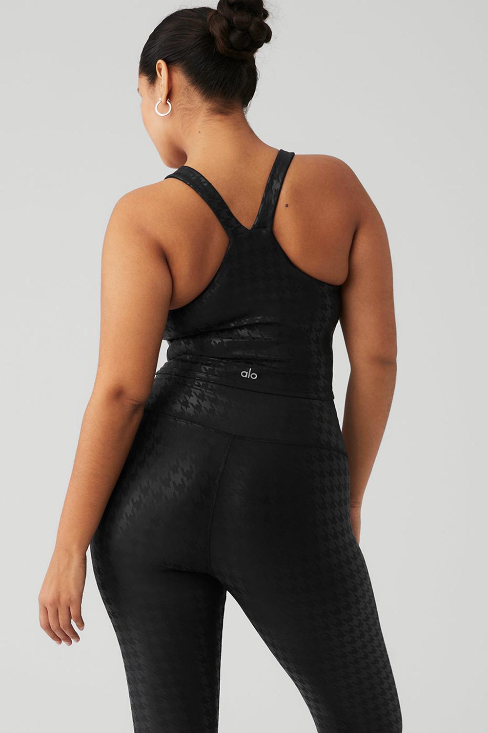 Bra Tank γυναικεια Alo Yoga Airlift Glimmer Houndstooth Real μαυρα | Greece  XUSRV-1294