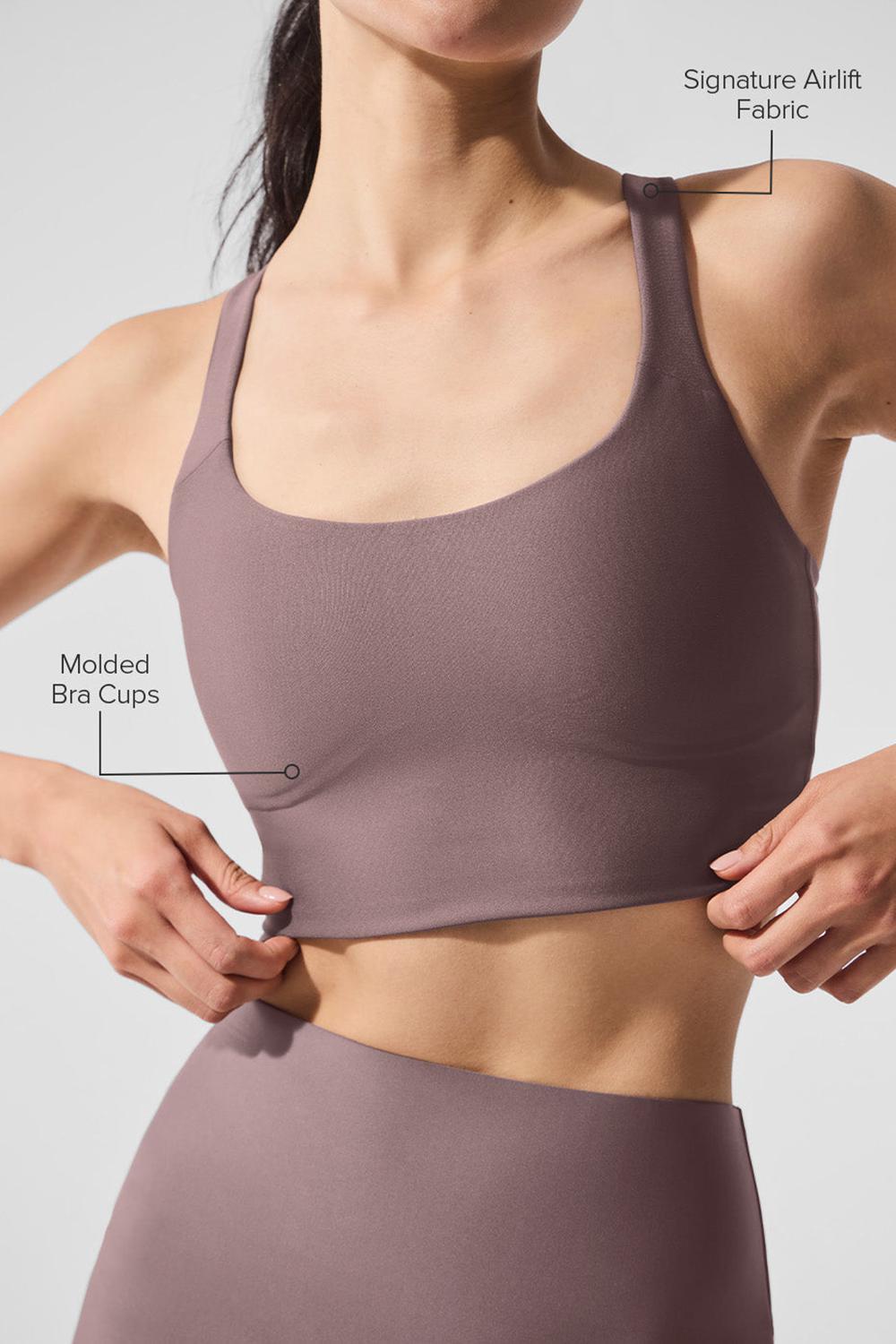 Bra Tank γυναικεια Alo Yoga Airlift Sleek Mushroom | Greece  ISWKH-4026