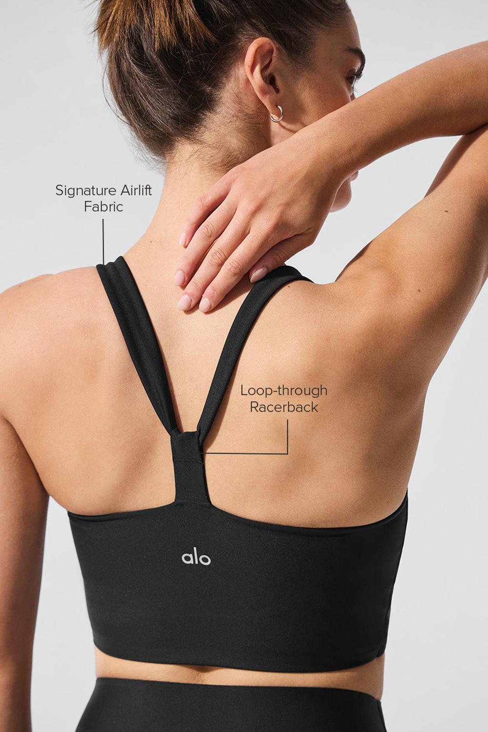 Bra Tank γυναικεια Alo Yoga Airlift Sleek μαυρα | Greece  YVRDP-6038