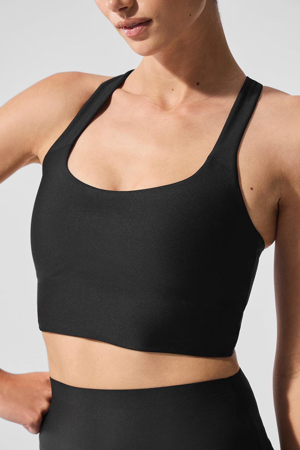 Bra Tank γυναικεια Alo Yoga Airlift Sleek μαυρα | Greece  YVRDP-6038