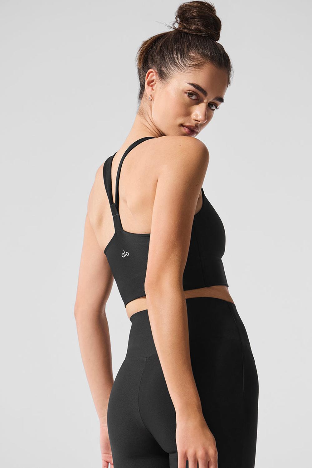 Bra Tank γυναικεια Alo Yoga Airlift Sleek μαυρα | Greece  YVRDP-6038