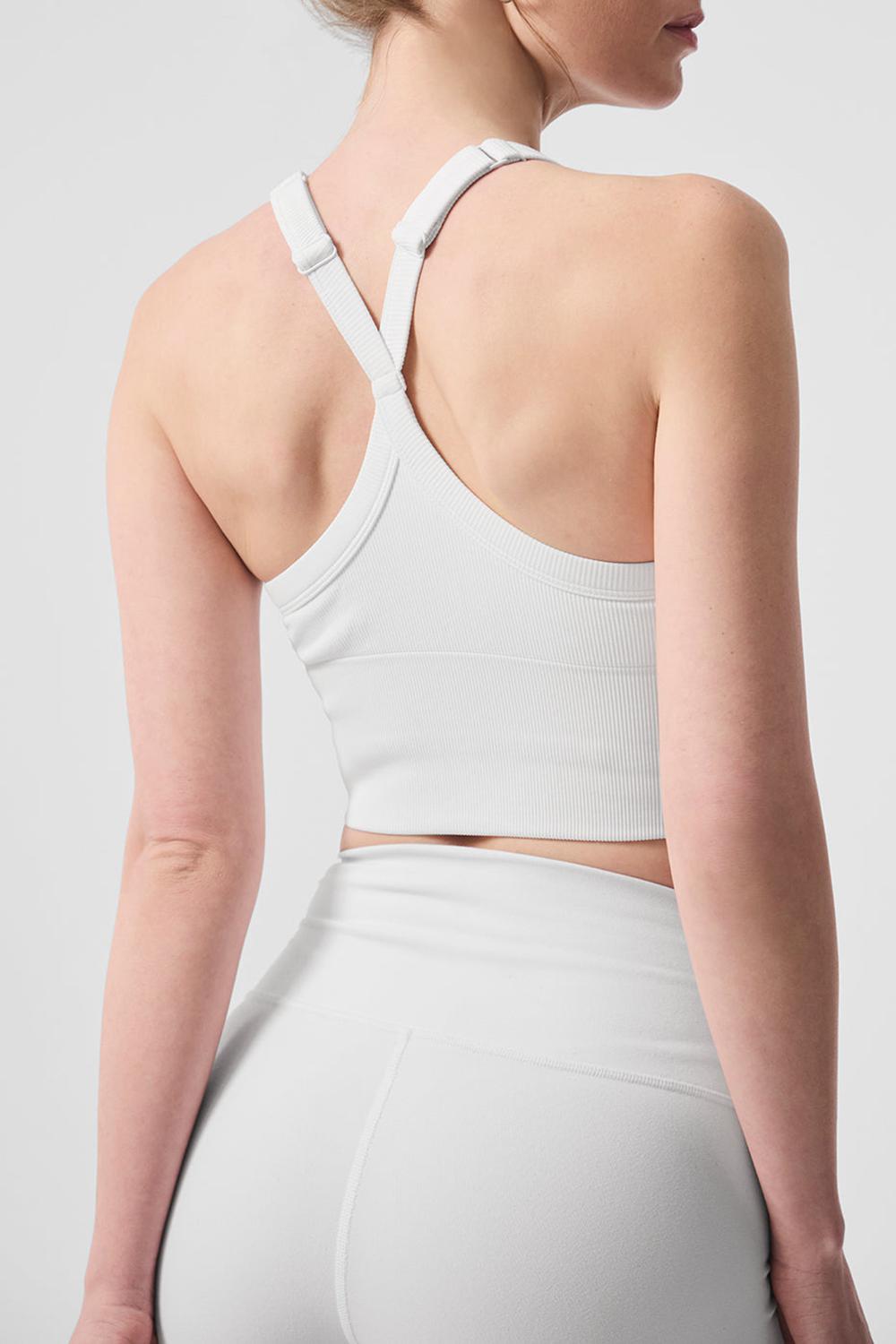 Bra Tank γυναικεια Alo Yoga Seamless Ribbed Favorite ασπρα | Greece  DUNYH-4653