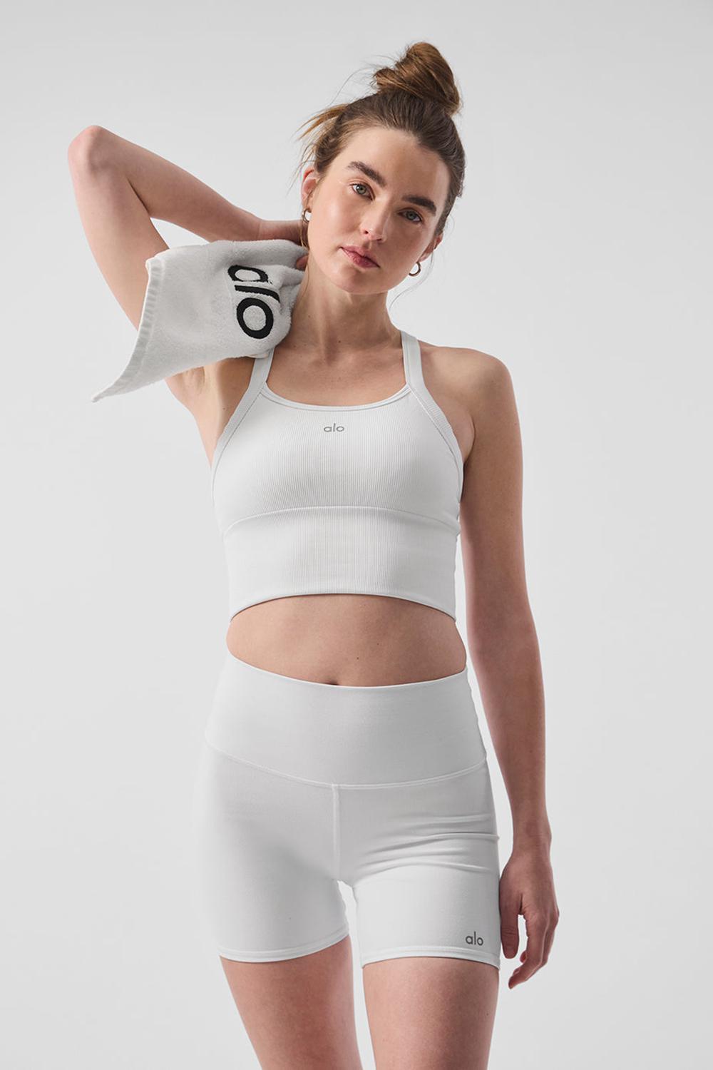Bra Tank γυναικεια Alo Yoga Seamless Ribbed Favorite ασπρα | Greece  DUNYH-4653