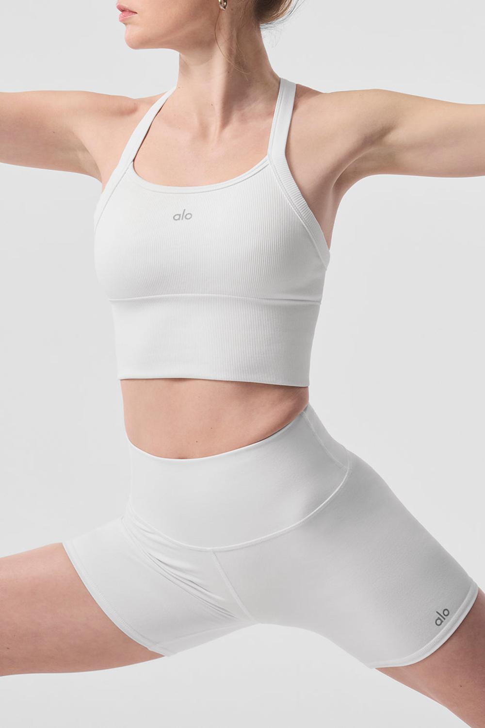 Bra Tank γυναικεια Alo Yoga Seamless Ribbed Favorite ασπρα | Greece  DUNYH-4653