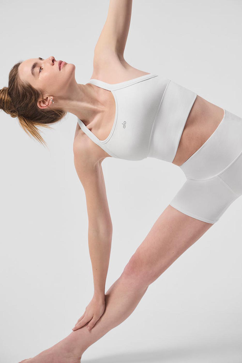 Bra Tank γυναικεια Alo Yoga Seamless Ribbed Favorite ασπρα | Greece  DUNYH-4653