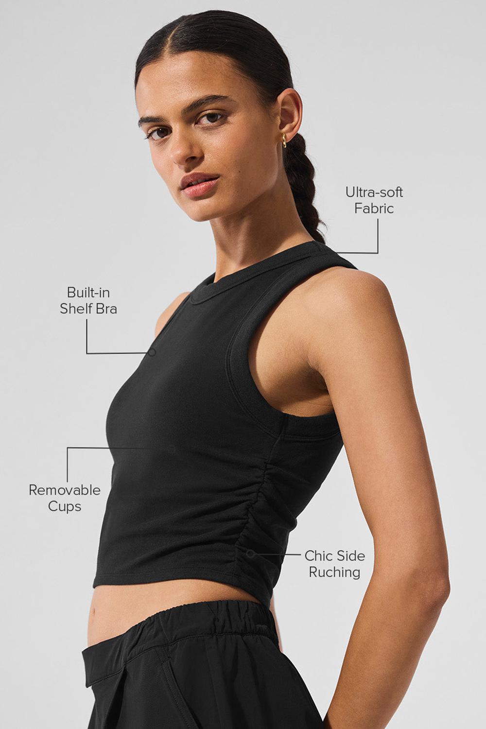 Bra Tank γυναικεια Alo Yoga Sway μαυρα | Greece  BWHMO-5239