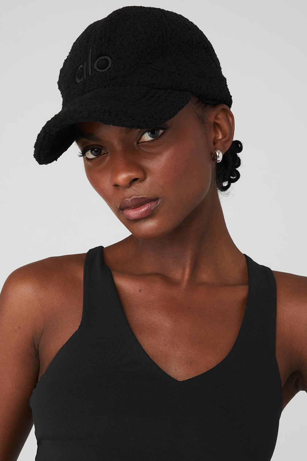 Caps γυναικεια Alo Yoga Micro Sherpa Off-Duty μαυρα | Greece  JDYNX-1370