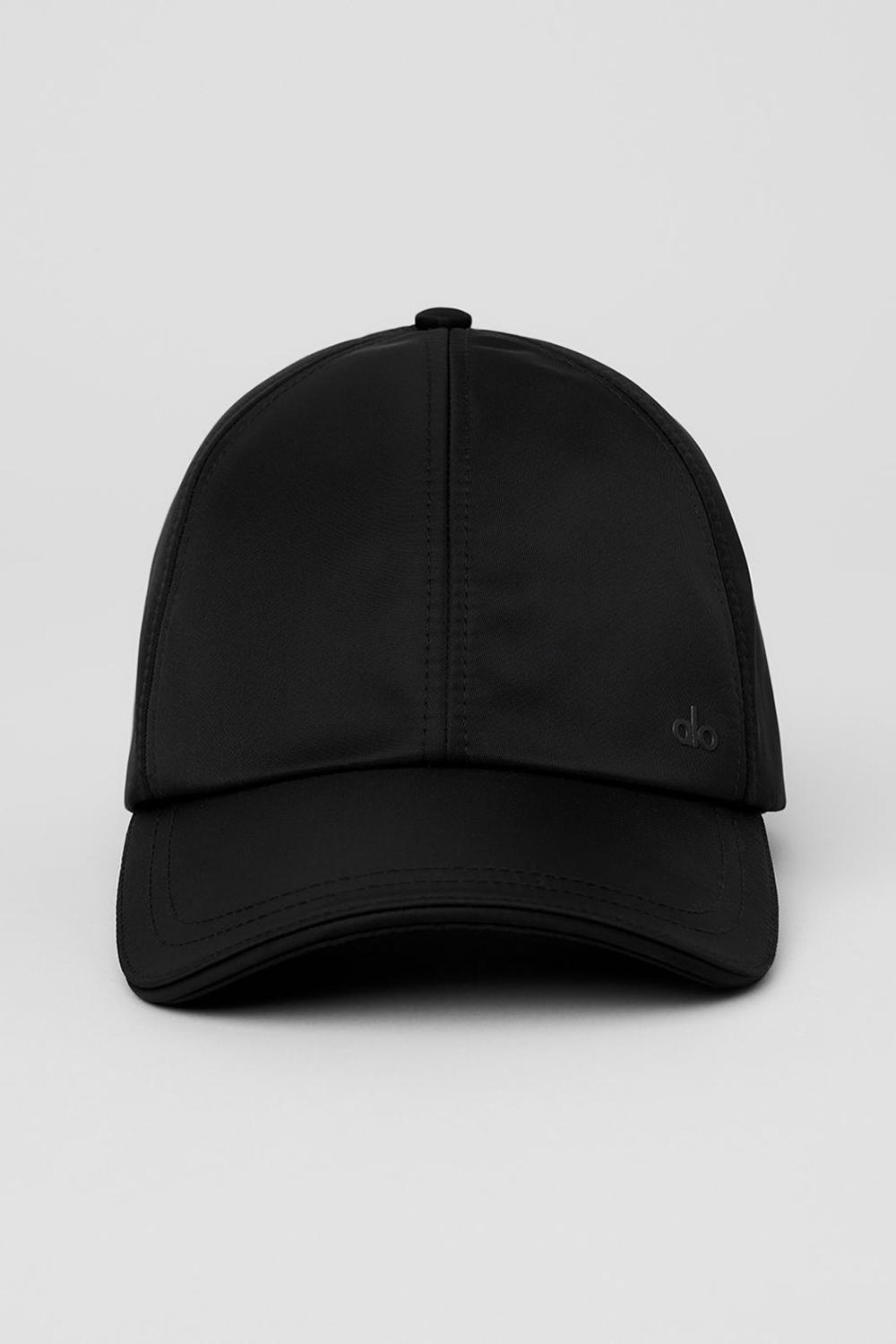 Caps γυναικεια Alo Yoga Satin Off-Duty μαυρα | Greece  MLAVS-0618