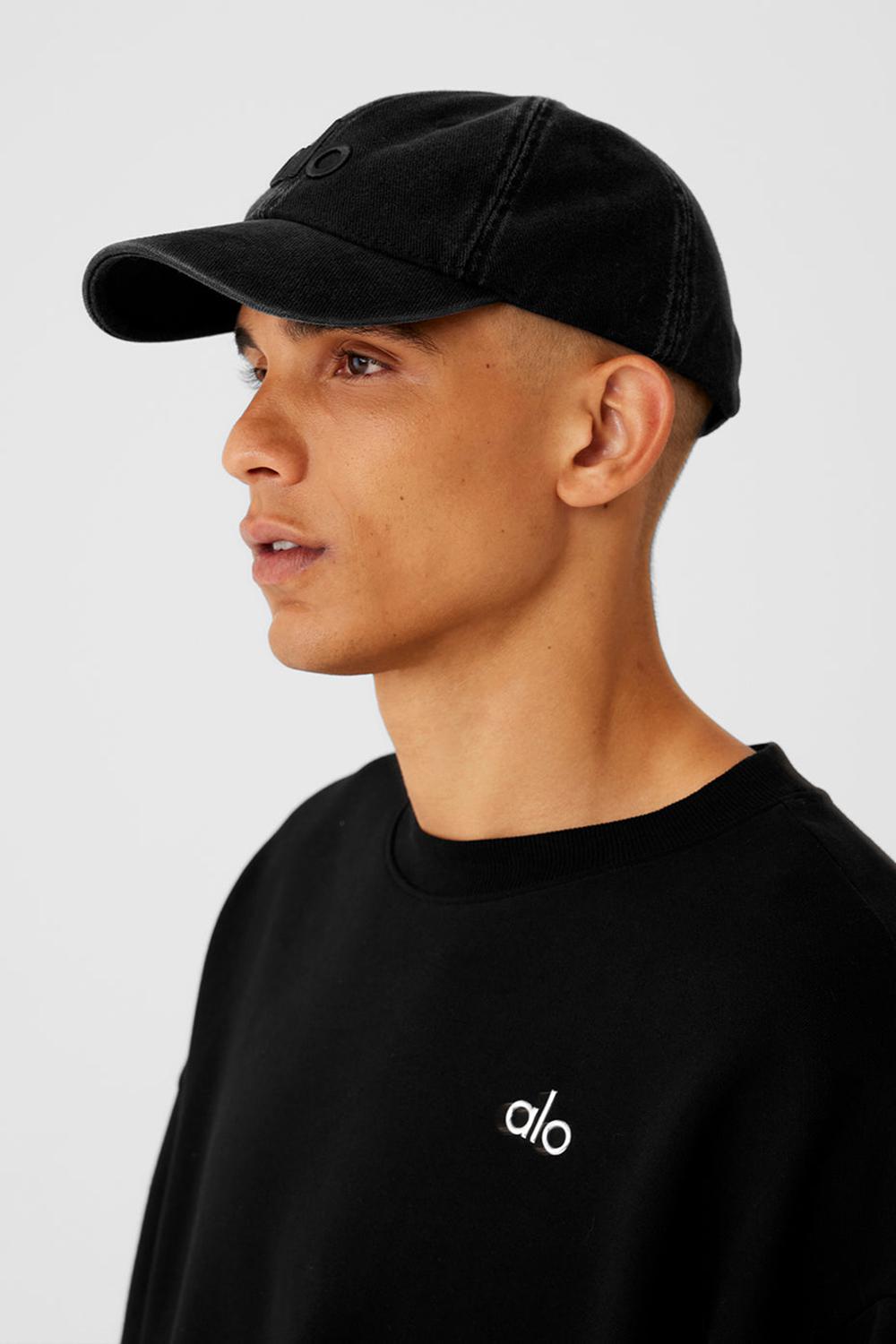 Caps γυναικεια Alo Yoga Washed Off-Duty μαυρα | Greece  ADFNY-4185