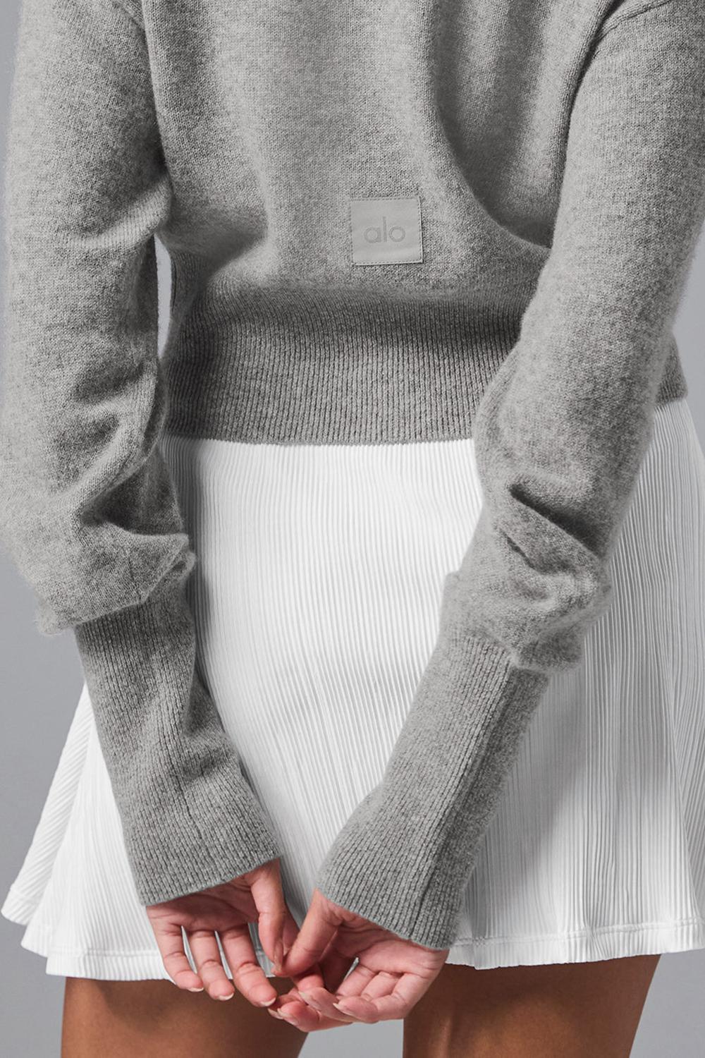 Cardigan γυναικεια Alo Yoga Cashmere Jet Set γκρι | Greece  JMGNE-1350