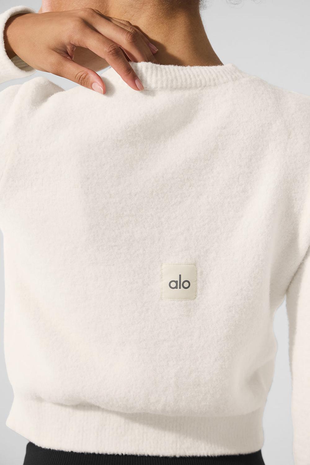 Cardigan γυναικεια Alo Yoga Snuggle Up Sweater Cropped Ivory | Greece  WVCJA-1375