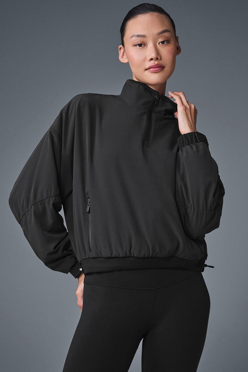 Coverup γυναικεια Alo Yoga Cropped Elevation μαυρα | Greece  GLEBT-3502