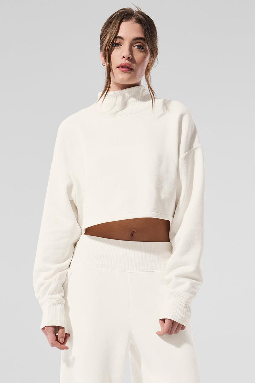 Coverup γυναικεια Alo Yoga Cropped Serenity Ivory | Greece  VOKZS-1092
