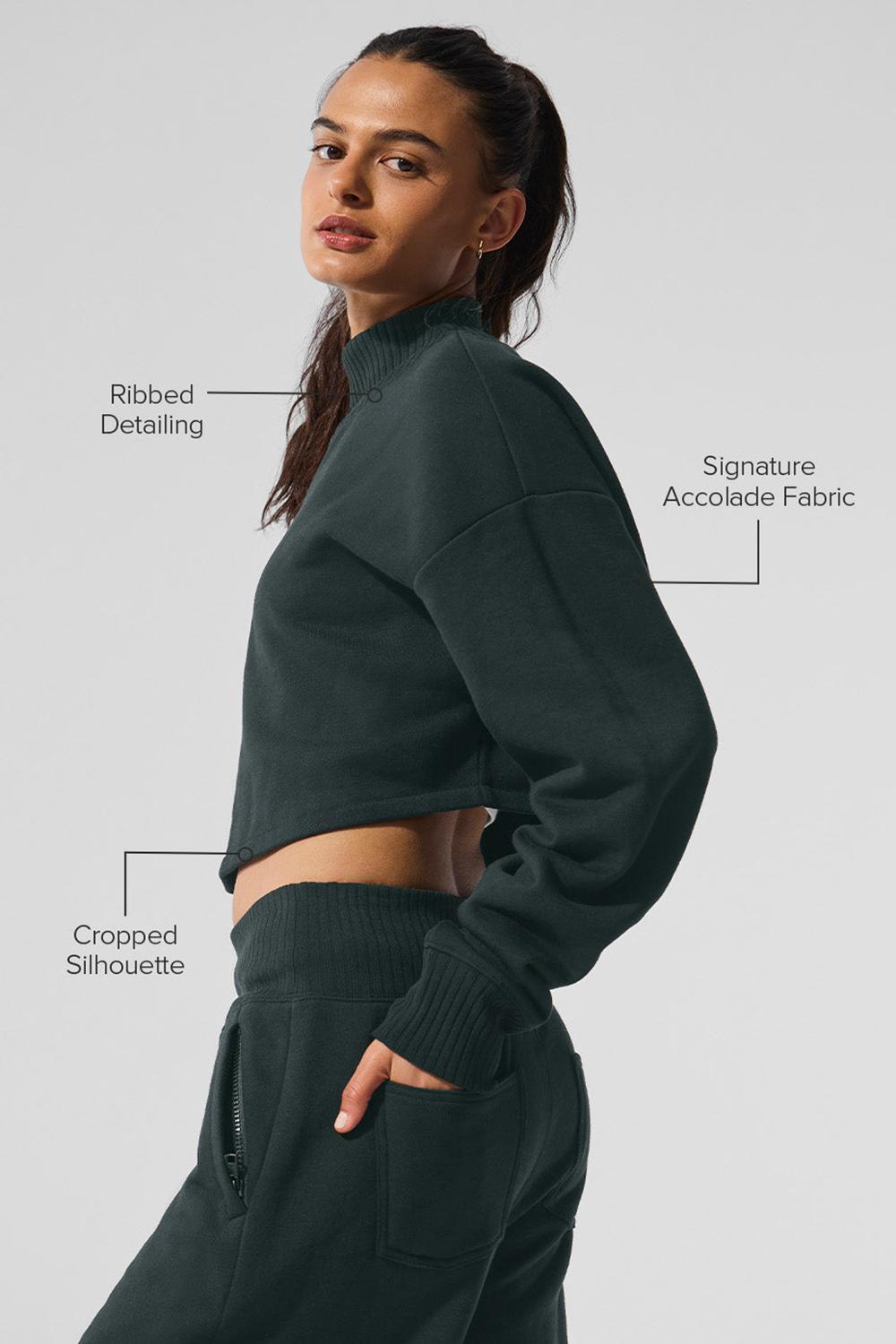 Coverup γυναικεια Alo Yoga Cropped Serenity πρασινο | Greece  FEWMT-2819
