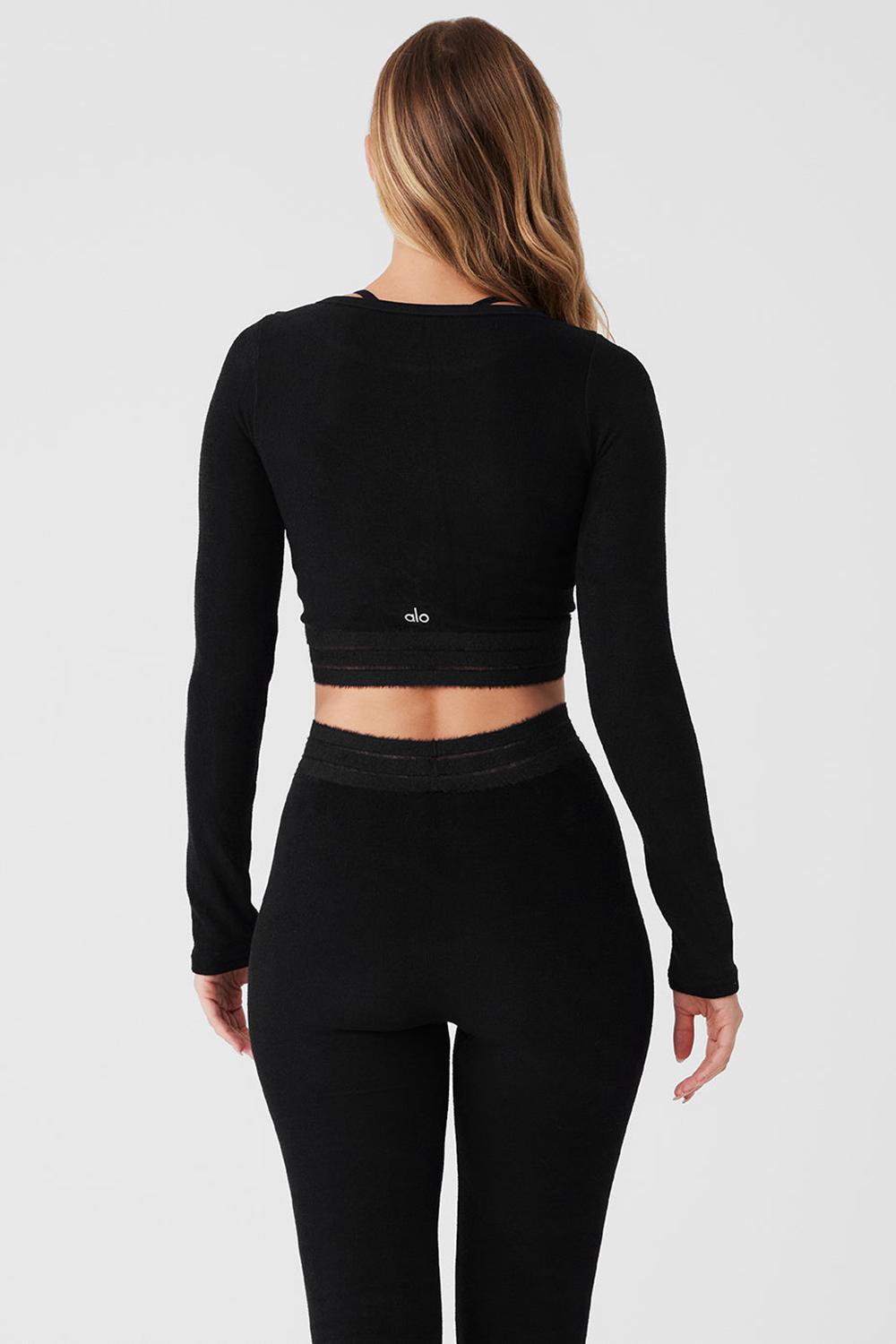 Coverup γυναικεια Alo Yoga Seamless Luxe Terry Cuddle μαυρα | Greece  TFNYE-2759