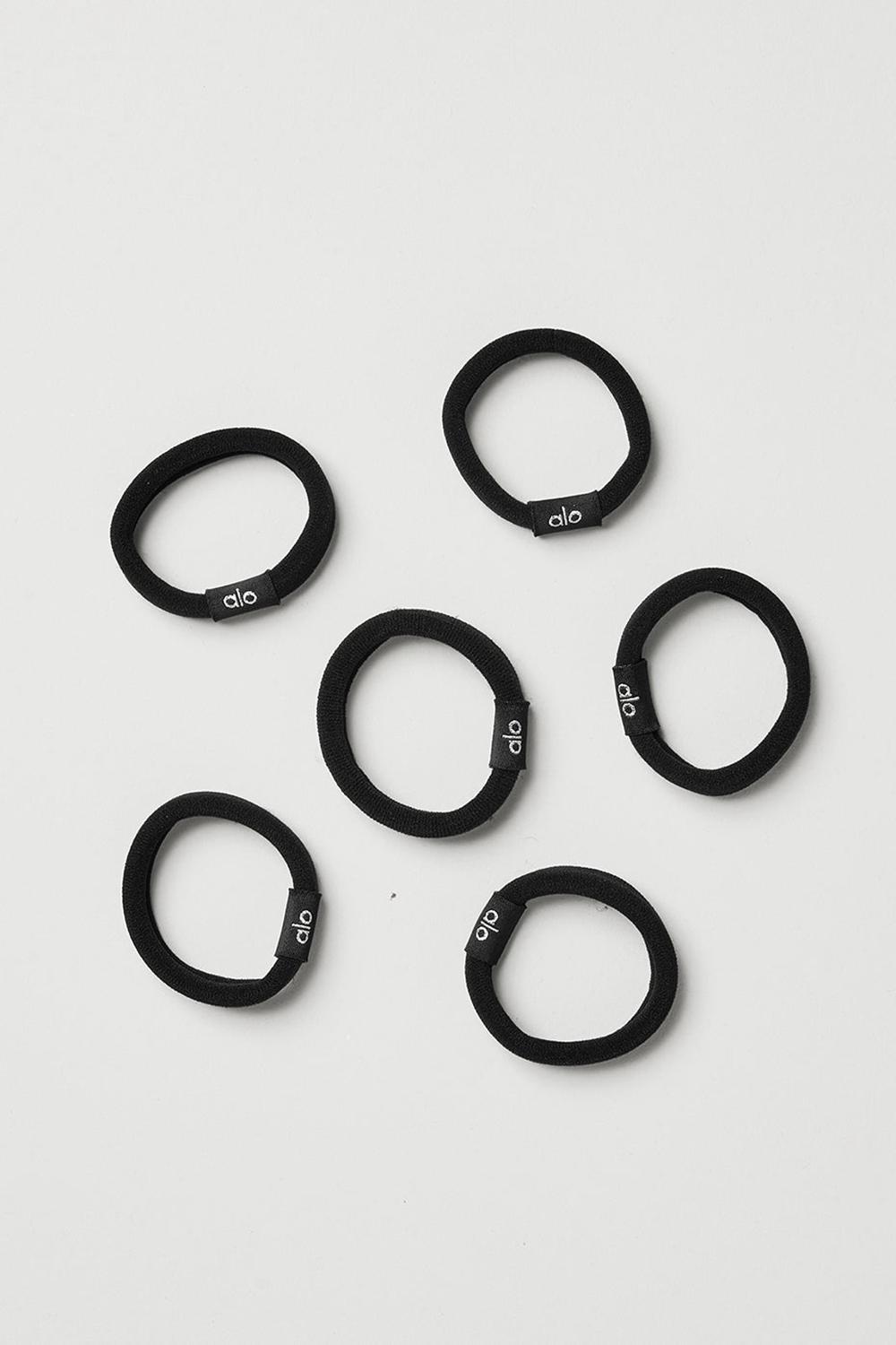 Hair Tie γυναικεια Alo Yoga Untangled Hair Tie 6-Pack μαυρα | Greece  QWDBE-1428