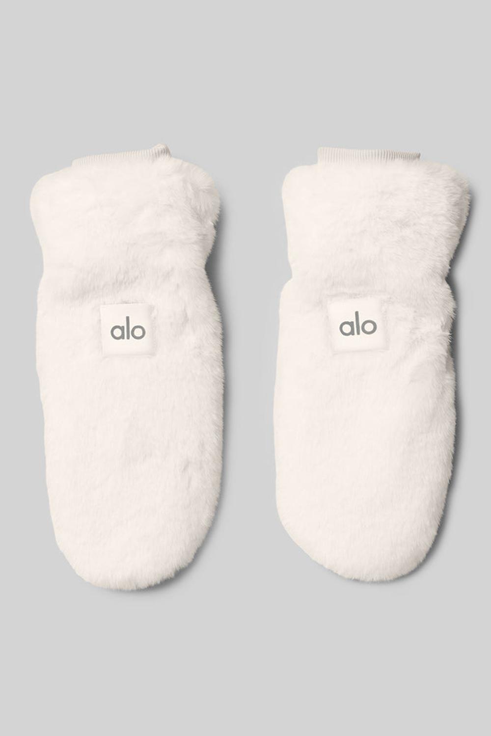 Mittens γυναικεια Alo Yoga Faux Fur Ivory | Greece  GZDBA-3267