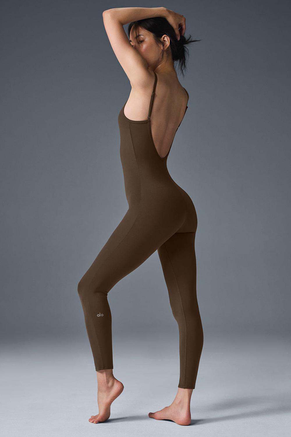 Onesies γυναικεια Alo Yoga Airbrush One And Done Espresso | Greece  ANIQH-8796