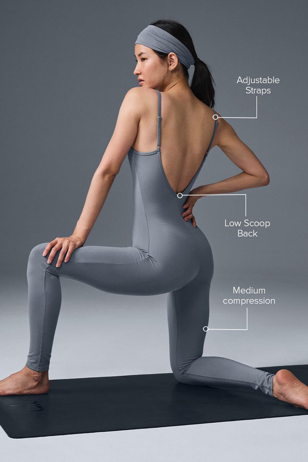Onesies γυναικεια Alo Yoga Airbrush One And Done γκρι | Greece  KALBW-9172