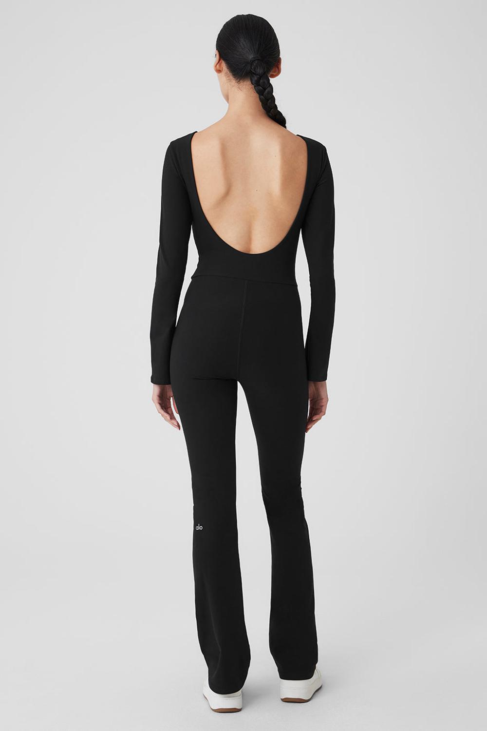 Onesies γυναικεια Alo Yoga Alosoft Melody Full Length Bootcut μαυρα | Greece  IXZND-2657
