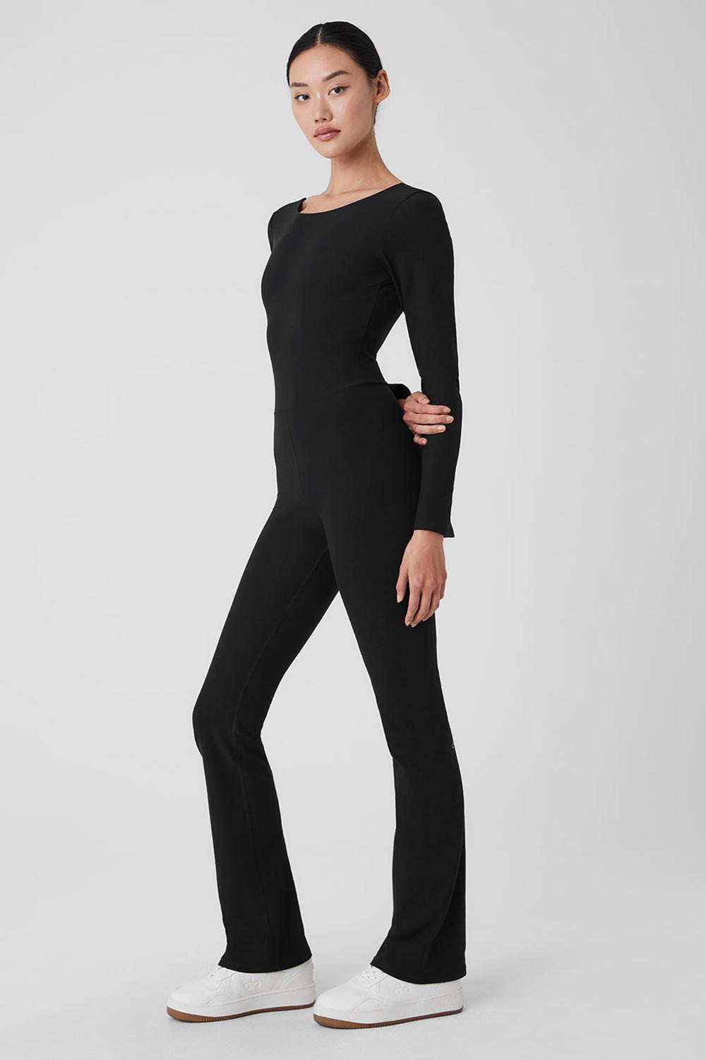 Onesies γυναικεια Alo Yoga Alosoft Melody Full Length Bootcut μαυρα | Greece  IXZND-2657