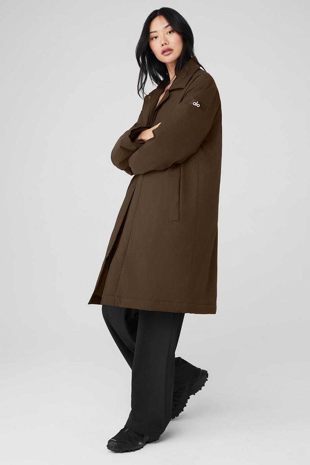 Overcoats γυναικεια Alo Yoga Signature Espresso | Greece  FODYA-1802