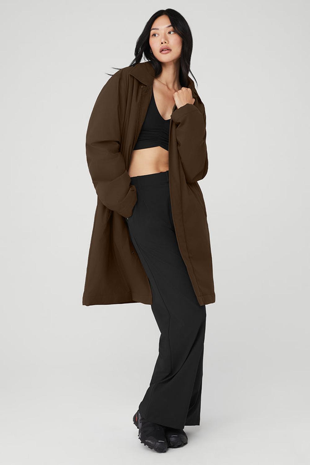 Overcoats γυναικεια Alo Yoga Signature Espresso | Greece  FODYA-1802