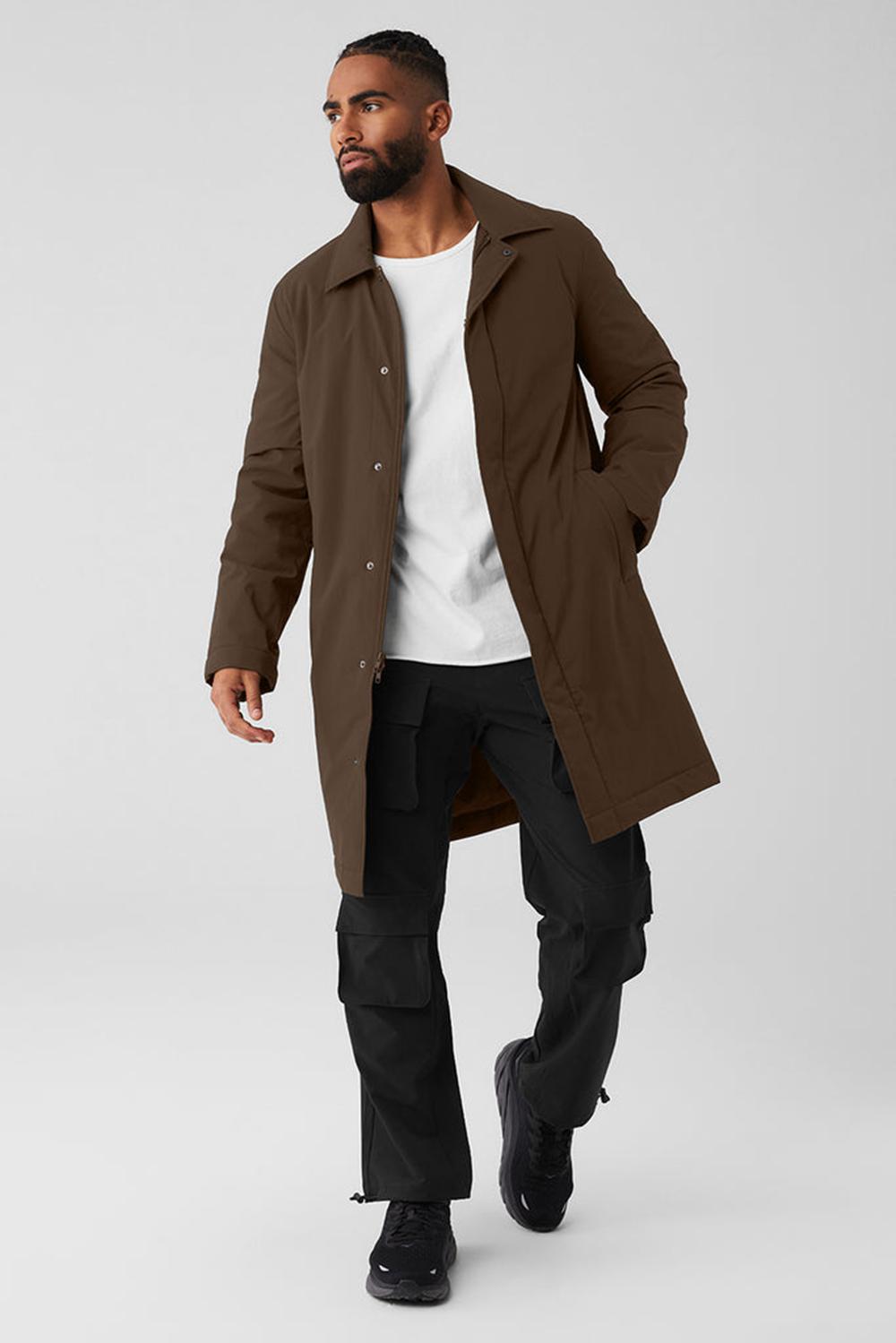 Overcoats ανδρικα Alo Yoga Signature Espresso | Greece  YVUKH-7245