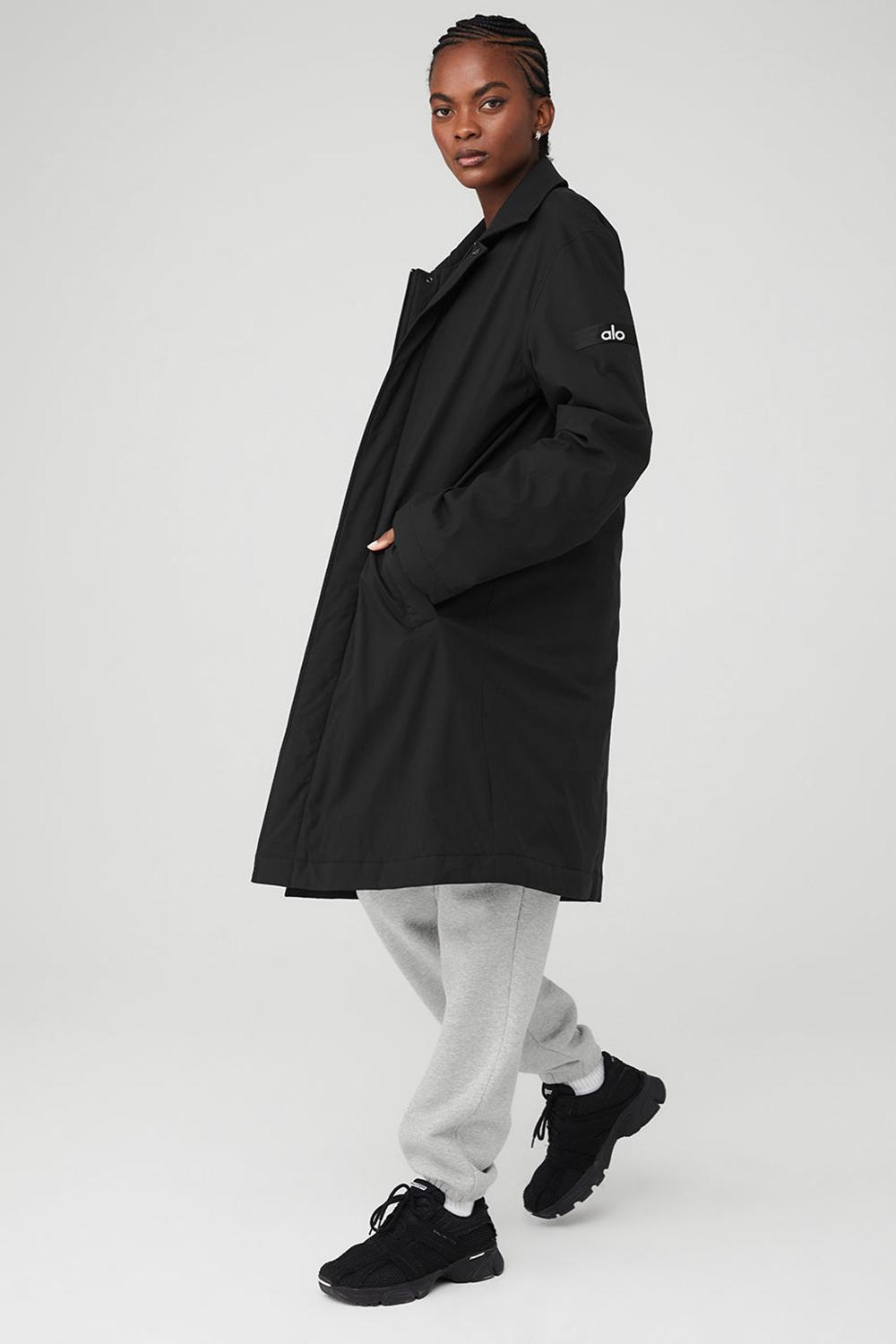 Overcoats γυναικεια Alo Yoga Signature μαυρα | Greece  FIYKL-1638