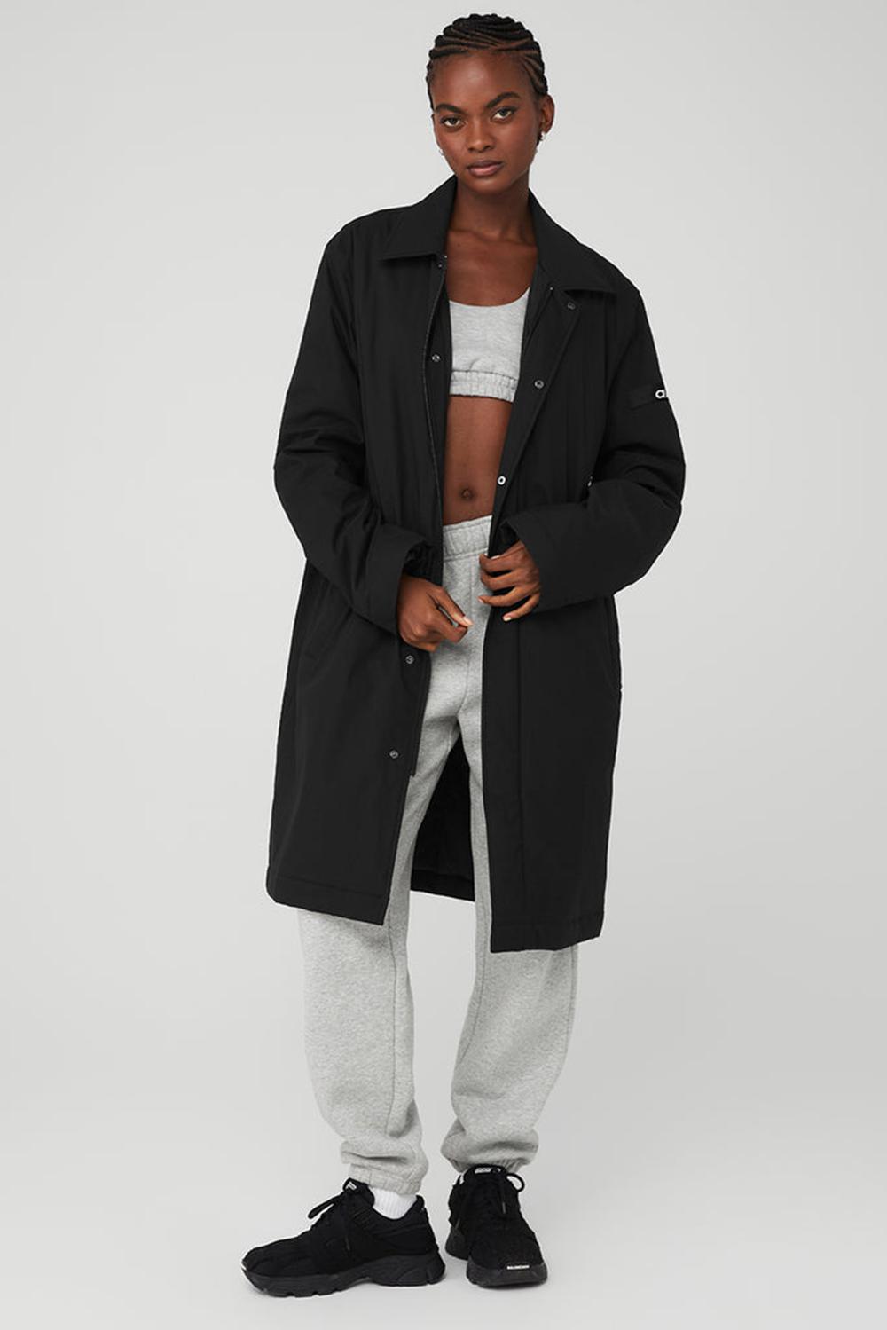 Overcoats γυναικεια Alo Yoga Signature μαυρα | Greece  FIYKL-1638