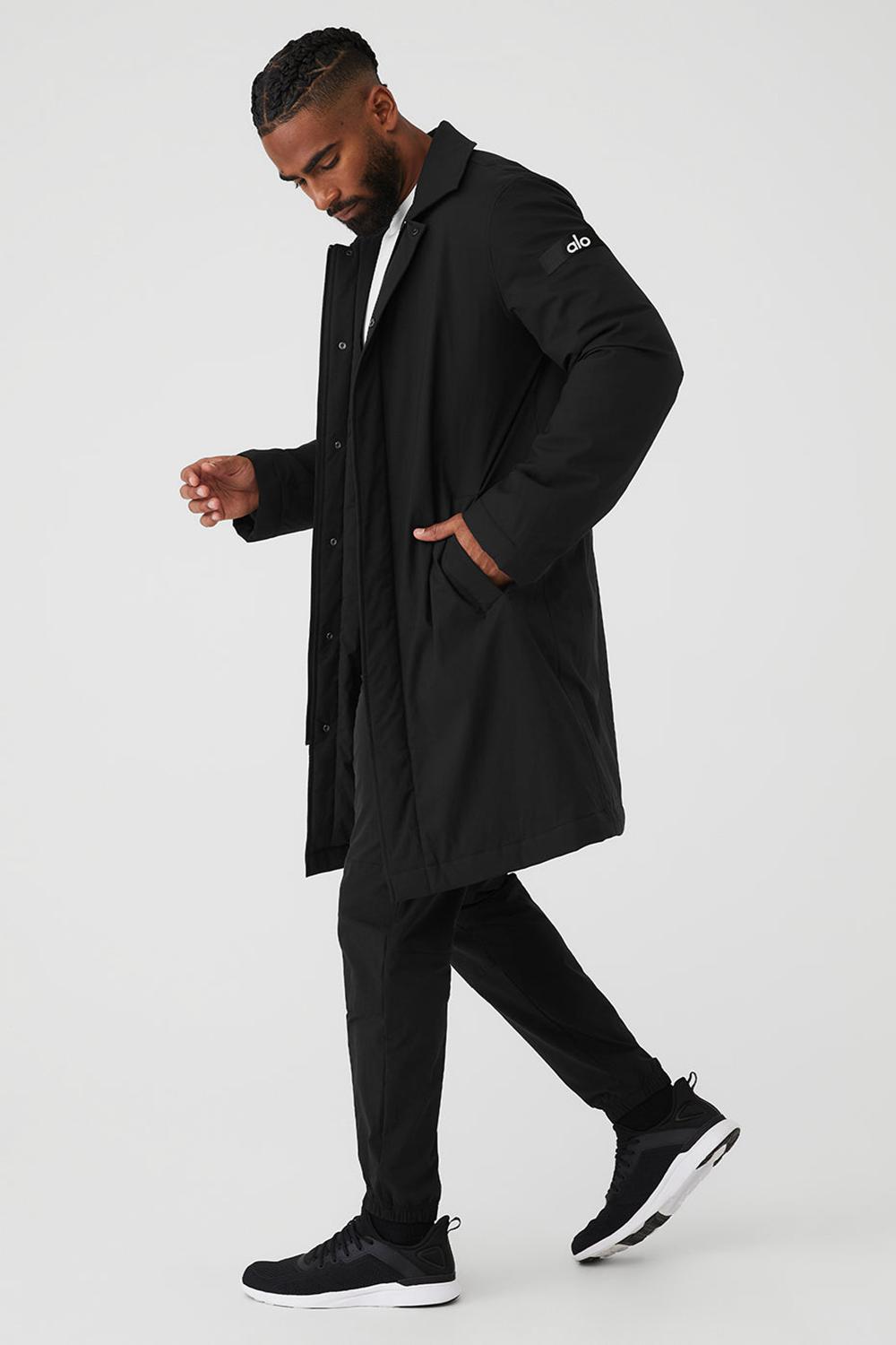 Overcoats ανδρικα Alo Yoga Signature μαυρα | Greece  LPZKT-8235