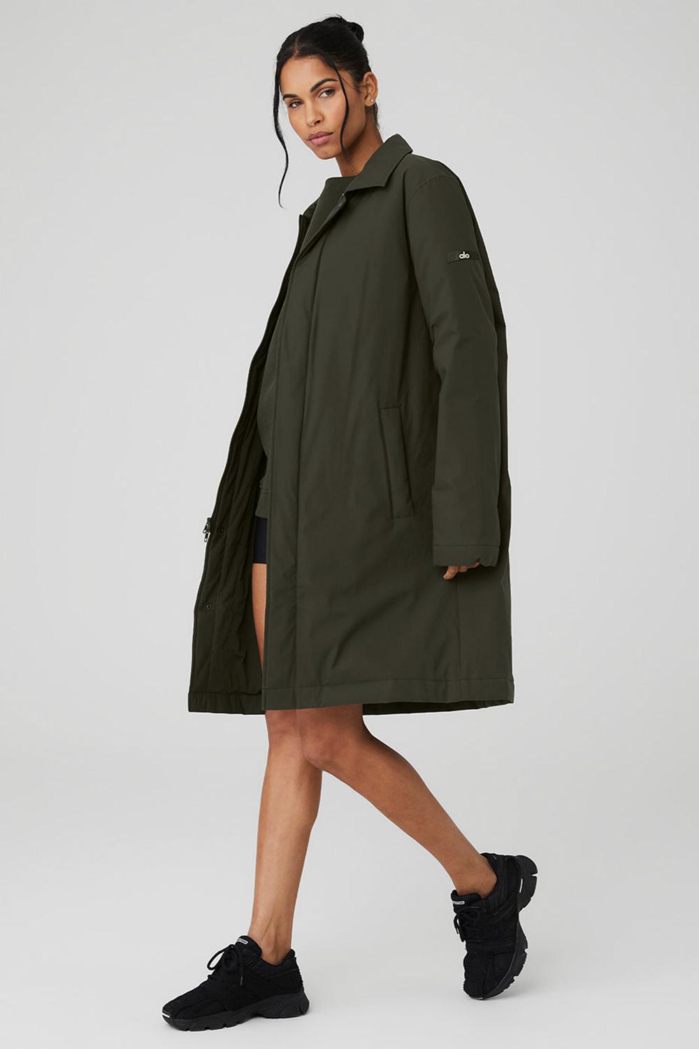 Overcoats γυναικεια Alo Yoga Signature πρασινο | Greece  VYOSR-3064