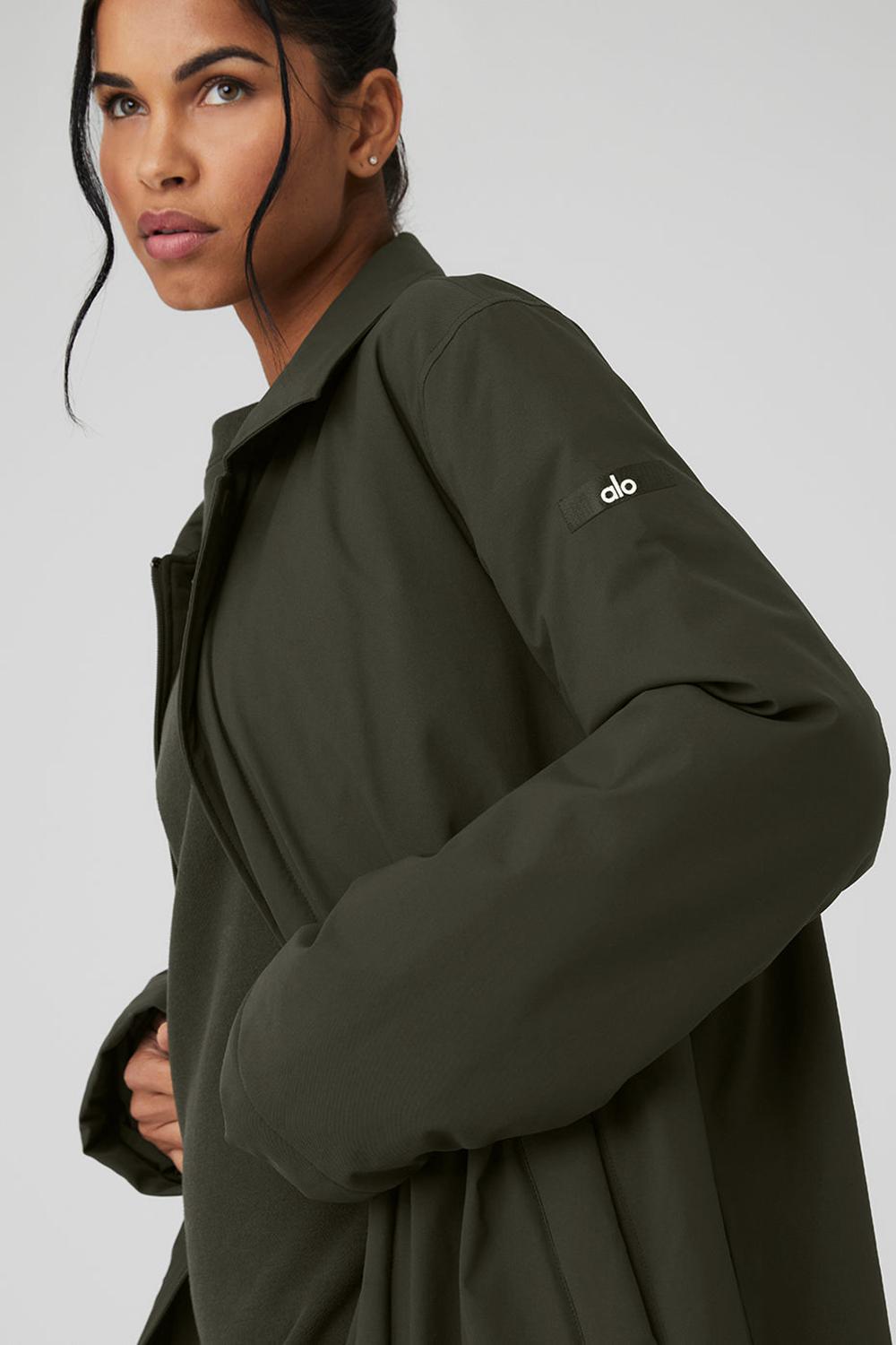 Overcoats γυναικεια Alo Yoga Signature πρασινο | Greece  VYOSR-3064