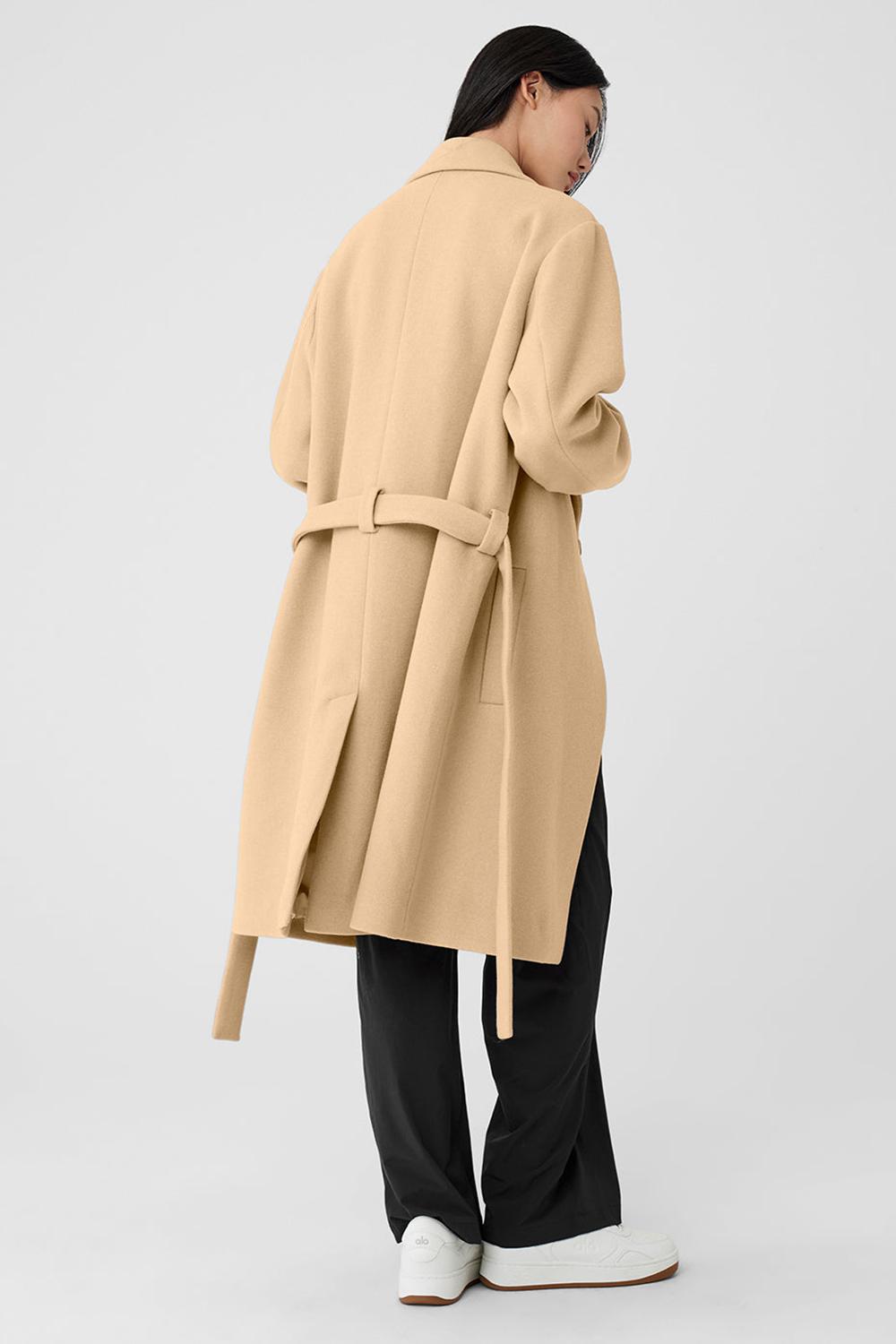 Overcoats γυναικεια Alo Yoga Wool Gameday Camel | Greece  DUEQO-7410