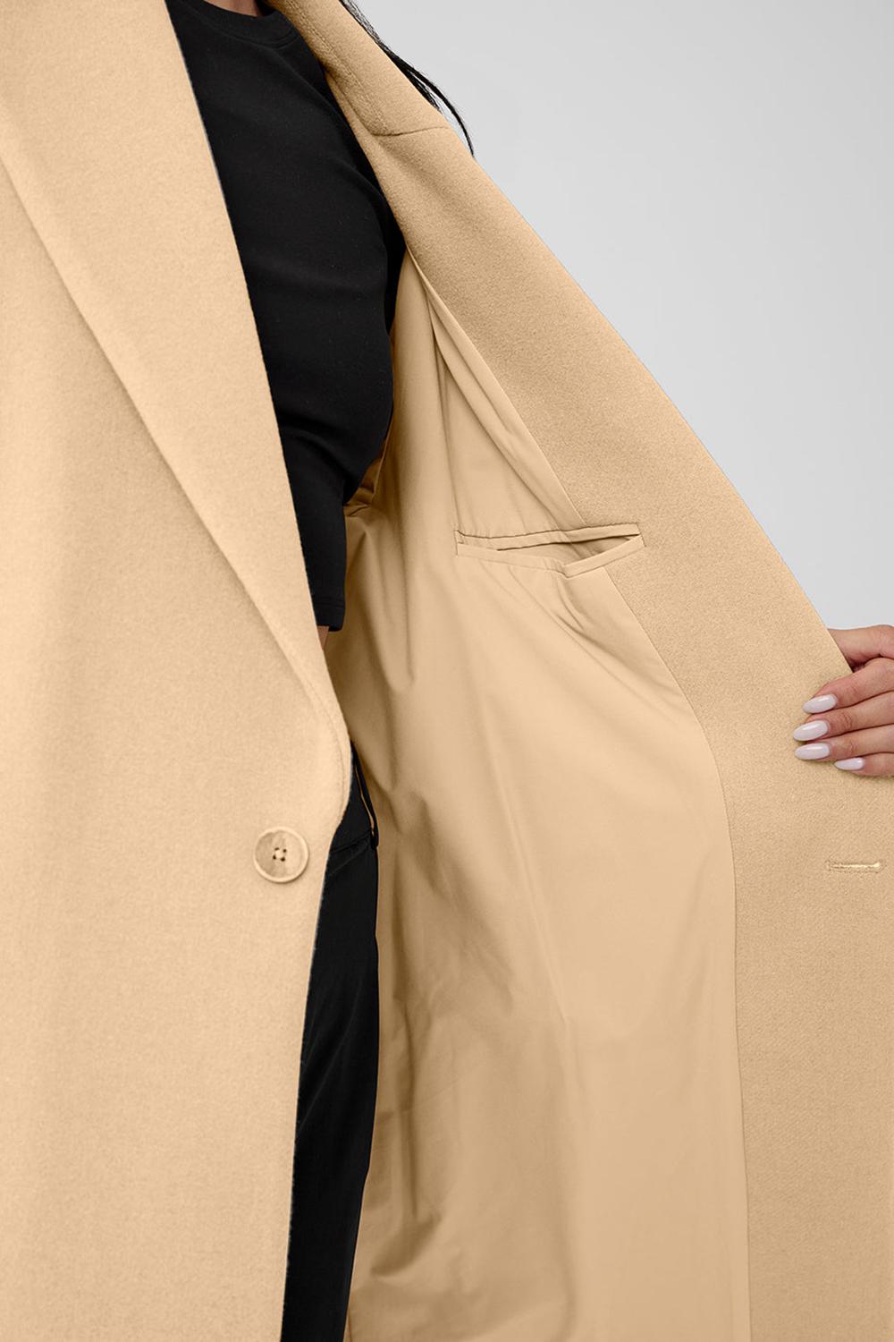 Overcoats γυναικεια Alo Yoga Wool Gameday Camel | Greece  DUEQO-7410