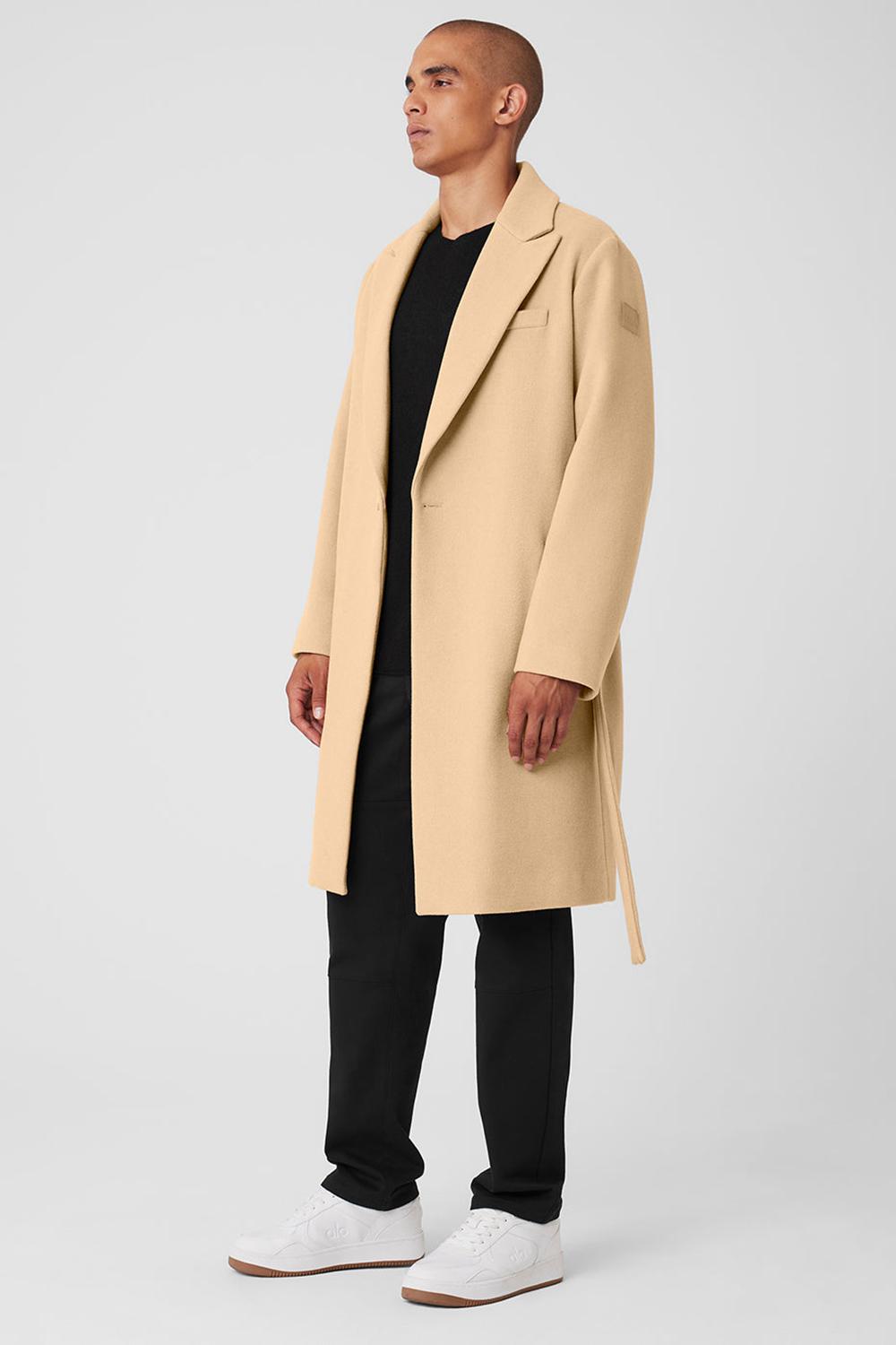 Overcoats ανδρικα Alo Yoga Wool Gameday Camel | Greece  VZMRN-2793