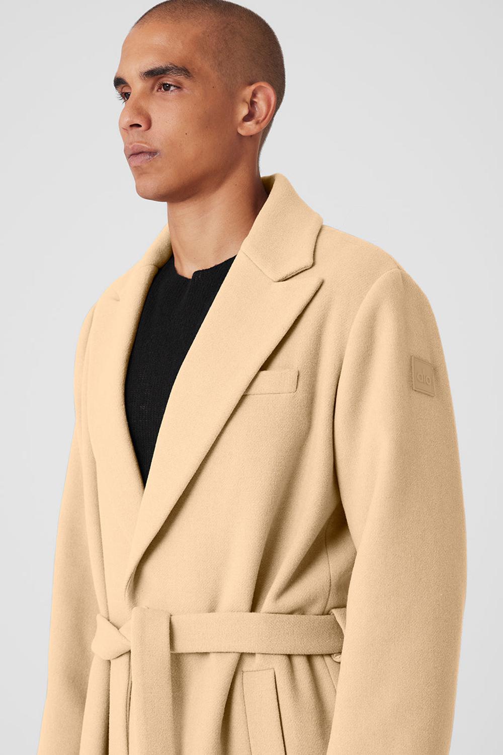 Overcoats ανδρικα Alo Yoga Wool Gameday Camel | Greece  VZMRN-2793