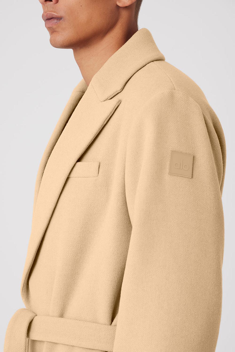 Overcoats ανδρικα Alo Yoga Wool Gameday Camel | Greece  VZMRN-2793