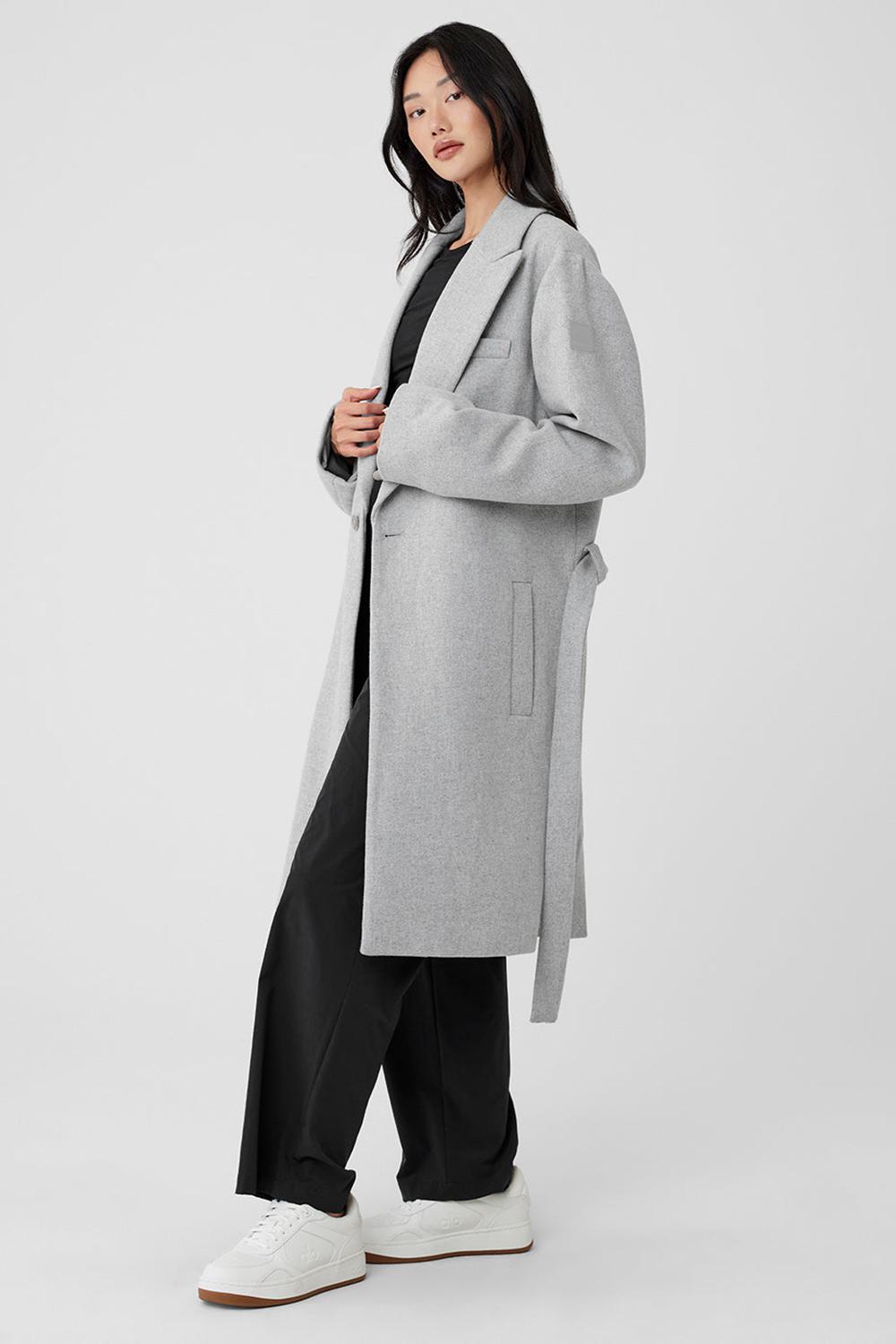 Overcoats γυναικεια Alo Yoga Wool Gameday γκρι | Greece  MWJVN-7453