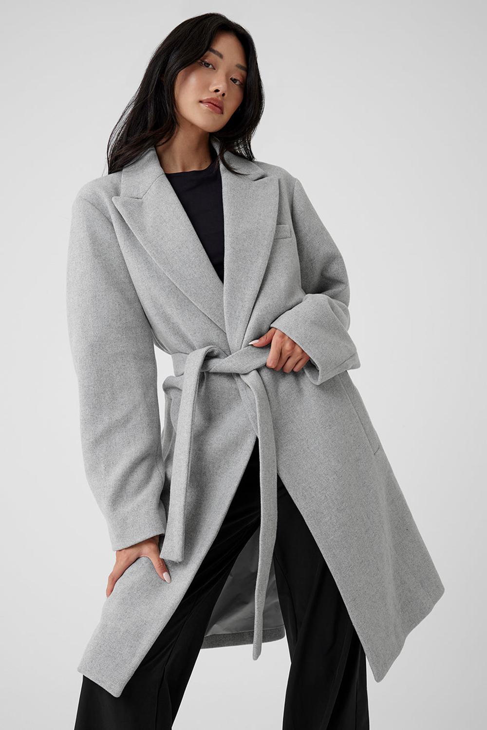 Overcoats γυναικεια Alo Yoga Wool Gameday γκρι | Greece  MWJVN-7453