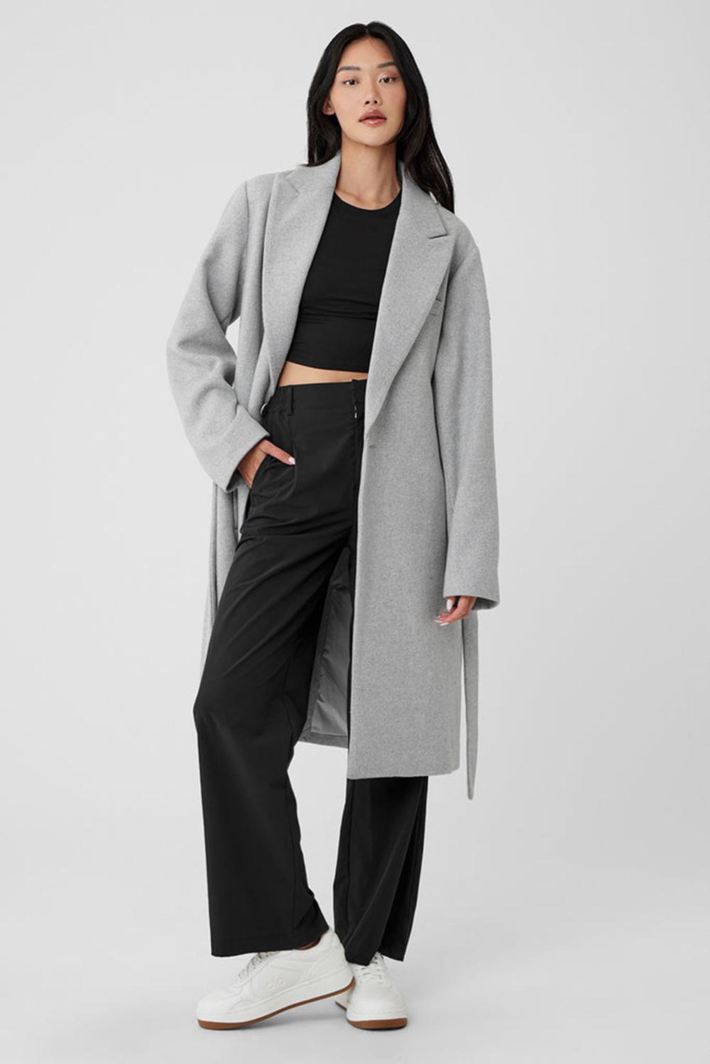Overcoats γυναικεια Alo Yoga Wool Gameday γκρι | Greece  MWJVN-7453