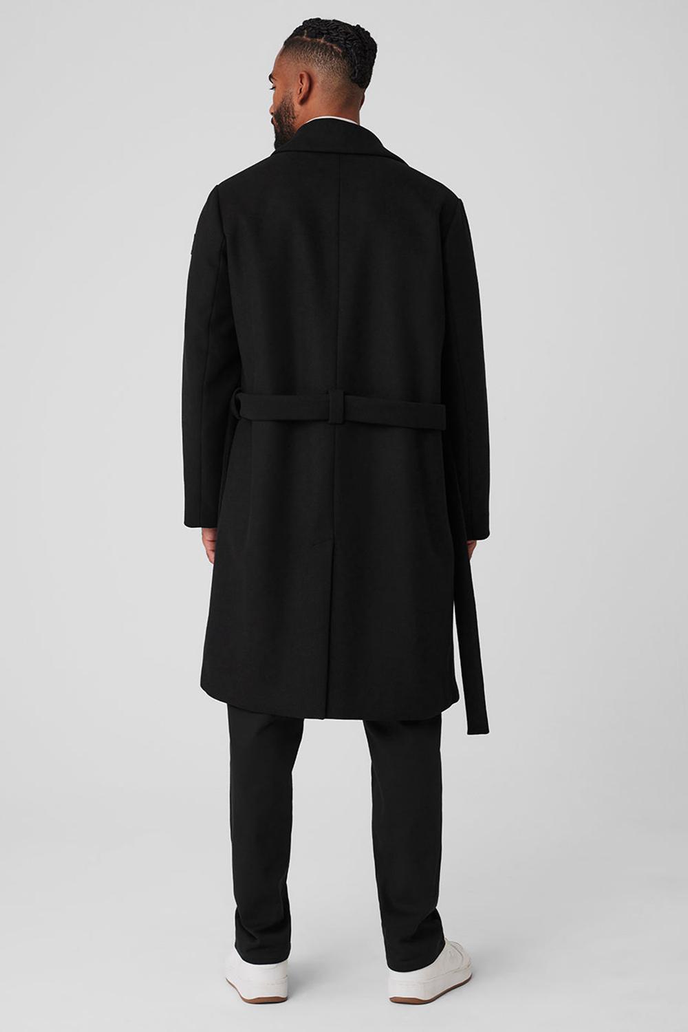 Overcoats ανδρικα Alo Yoga Wool Gameday μαυρα | Greece  MXCPQ-2065
